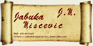 Jabuka Miščević vizit kartica